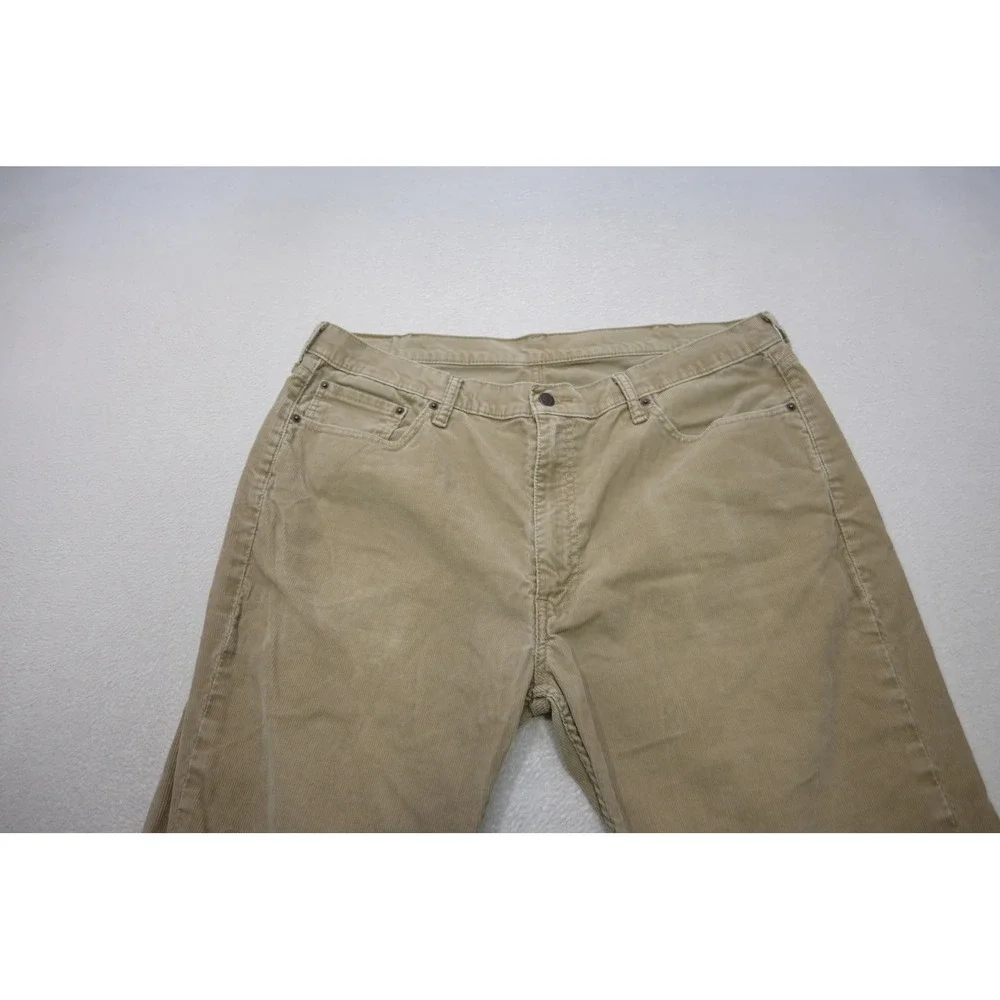 Levi's 514 Corduroy‎ Pants Mens W40 L30 Tan Straight Fit Stretch Excellent